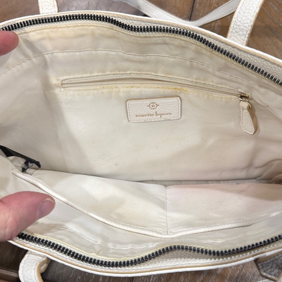 Nanette Lepore Cream Tote Bag - Picture 6 of 7